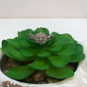 14K White Gold 3/4 Carat Engagement Ring